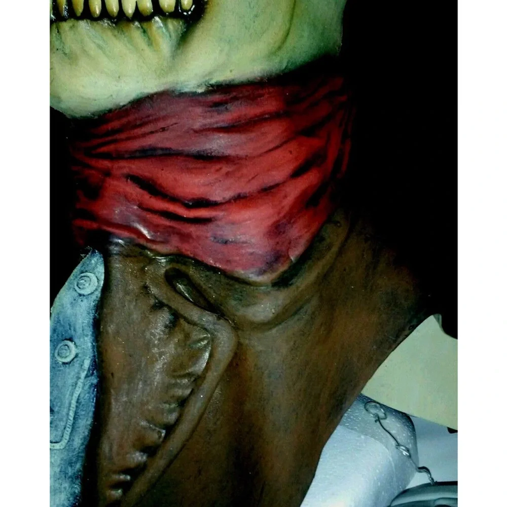 NW scary mask Cowboy SKULL LATEX DELUXE FULL HEAD RUBIES 3389 HARD 2 FINE VINTAG